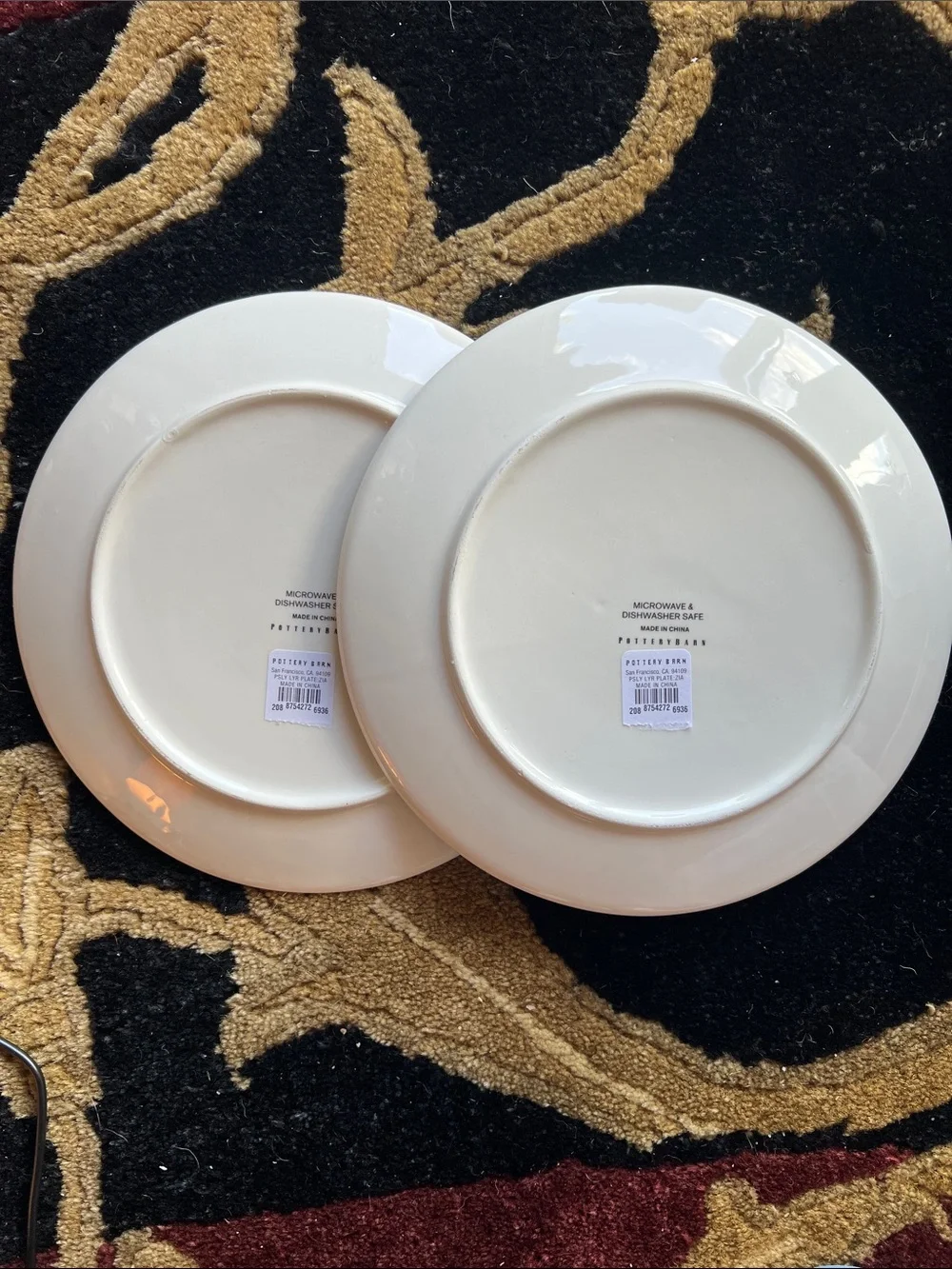 Pottery Barn 2 PAISLEY BROWN 8.75